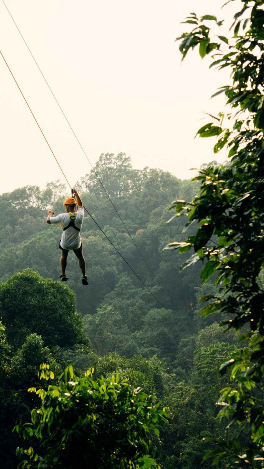 Zip lining